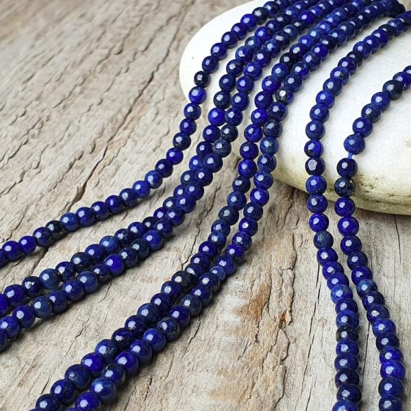 Lapis lazuli gyngyk 3,5 mm zsinr