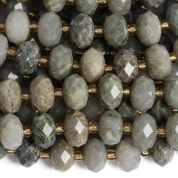 Seaweed kristly gyngyk 6x10 mm rondell csiszolt flhosz zsinr