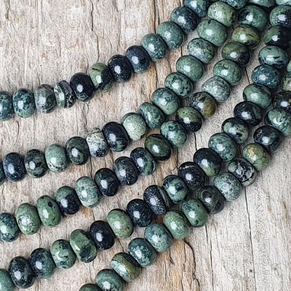 Kambaba jspis gyngyk 4x6 mm vastag rondell flhossz zsinr
