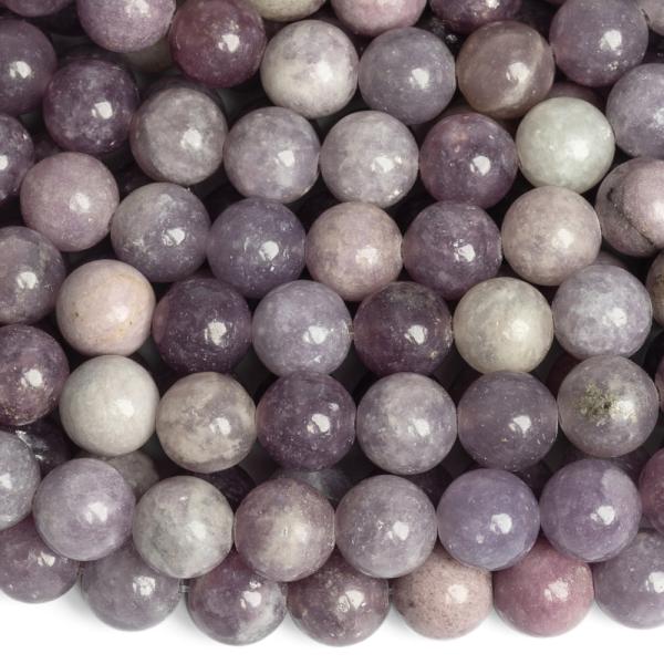 Lepidolit gyngyk 8 mm A-osztly zsinr