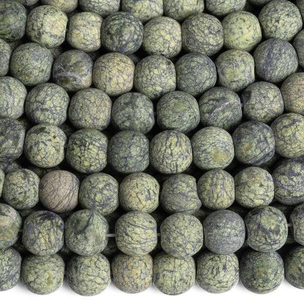 Szerpentin gyngyk 8 mm matt zsinr