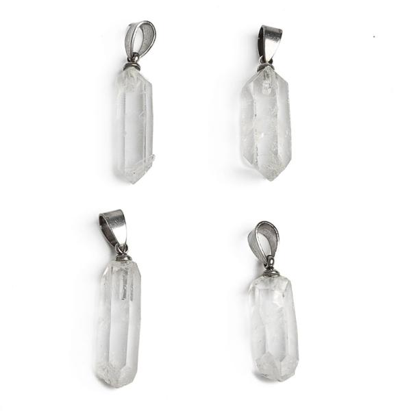 Nagyobb nyers kvarc medl antikezst akasztval rozsdamentes aclbl