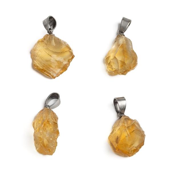 Nagyobb nyers citrin medl antikezst akasztval rozsdamentes aclbl