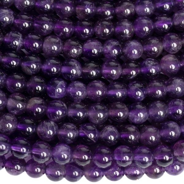 Ametiszt gy�ngy�k 4 mm zsin�r