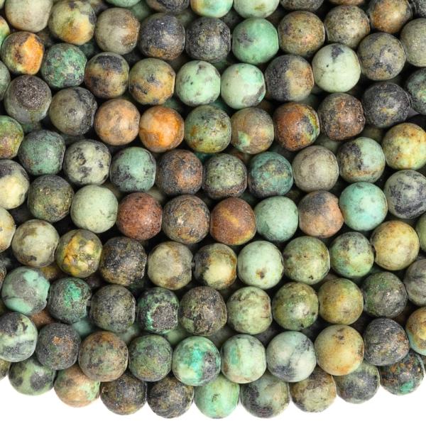 Afrikai t�rkiz gy�ngy�k 4 mm matt zsin�r