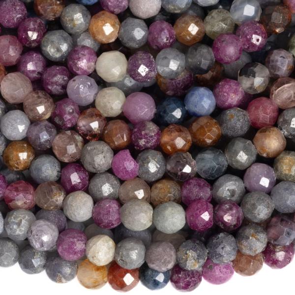 Rubin �s zaf�r gy�ngy�k 3,5 mm csiszolt f�lhossz� zsin�r