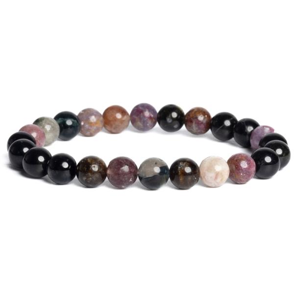 Kark�t� turmalin 8 mm kevert sz�nek