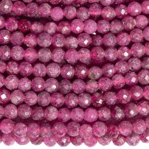 Rubin gy�ngy�k 2 mm csiszolt zsin�r