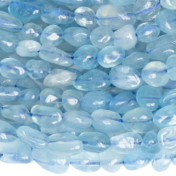 Akvamarin nyers gy�ngy�k zsin�r