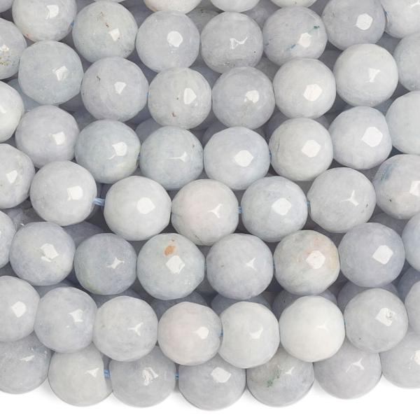 Jadeit gyngyk 8 mm akvamarin utnzat csiszolt zsinr