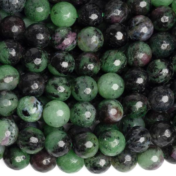 Rubin zoizitban gy�ngy�k 8 mm csiszolt f�lhossz� zsin�r