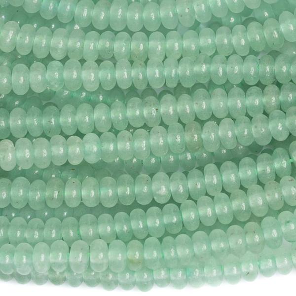 Aventurin zld gyngyk 4x2 mm keskeny fnk flhossz zsinr