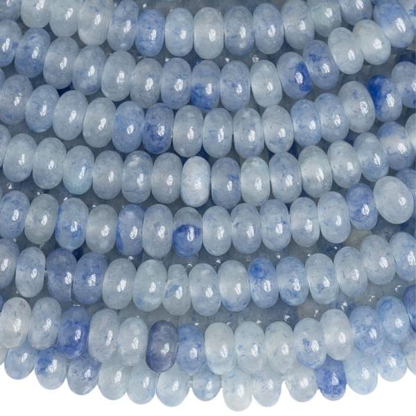 Aventurin k�k gy�ngy�k 4x2 mm keskeny f�nk f�lhossz� zsin�r