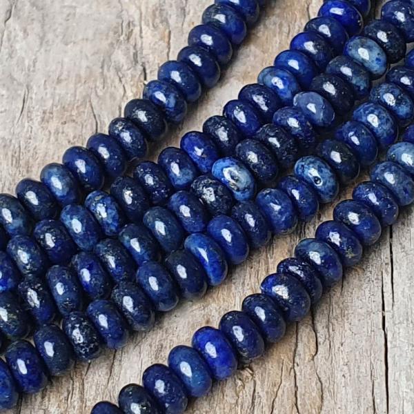 Lpisz lazuli gyngyk 4x2 mm keskeny fnk flhossz zsinr