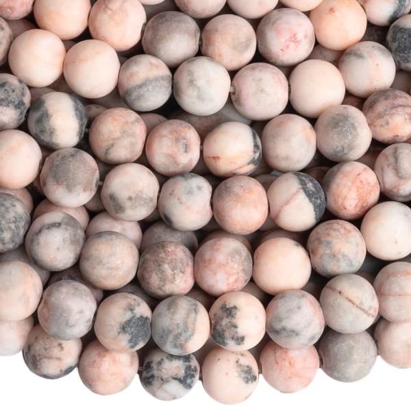 R�zsasz�n zebra j�spis gy�ngy�k 8 mm matt zsin�r