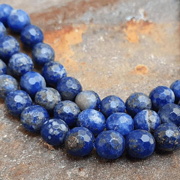 Lpisz lazuli gyngyk 6 mm csiszolt zsinr