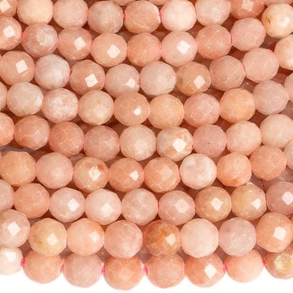 Op�l r�zsasz�n gy�ngy�k 4 mm csiszolt zsin�r