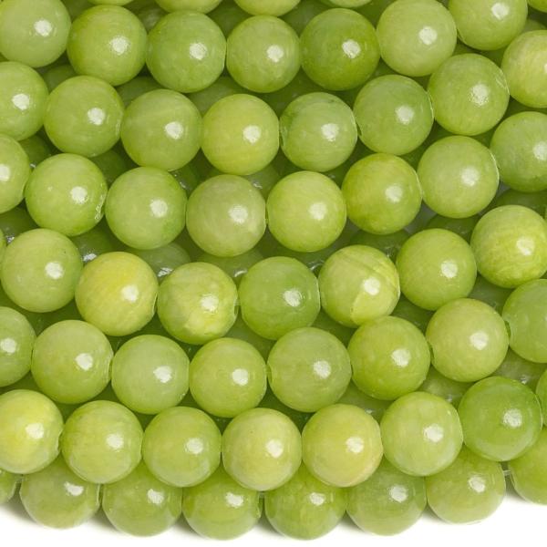 Jadeit borszld gyngyk 8 mm zsinr