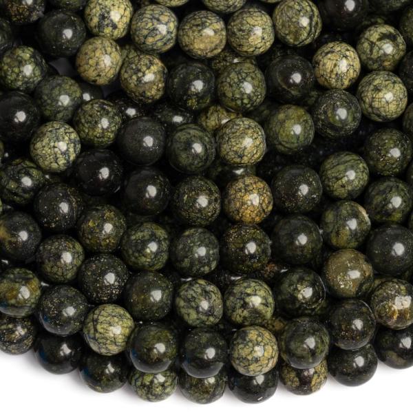 Szerpentin gyngyk 6 mm zsinr