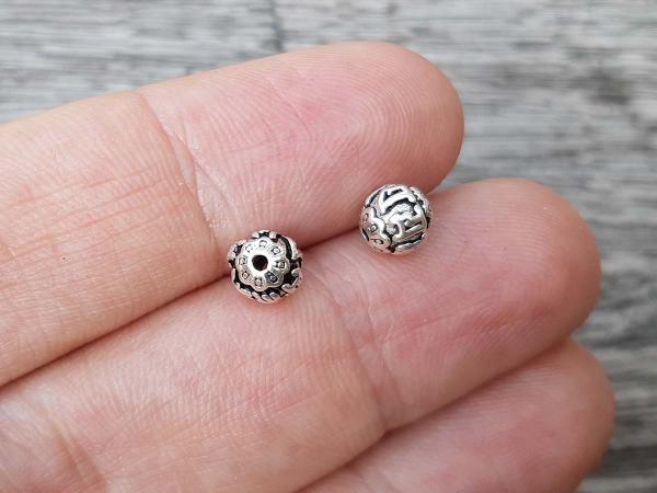 Ohm mani padme um gyngy 5,5 mm Ag925 ezst