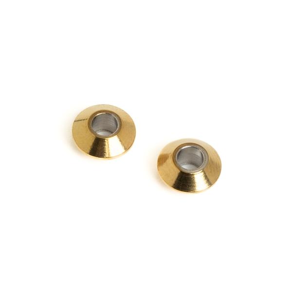 D�sz gy�ngy 6 mm arany nemesac�l 2 db (ion plating)