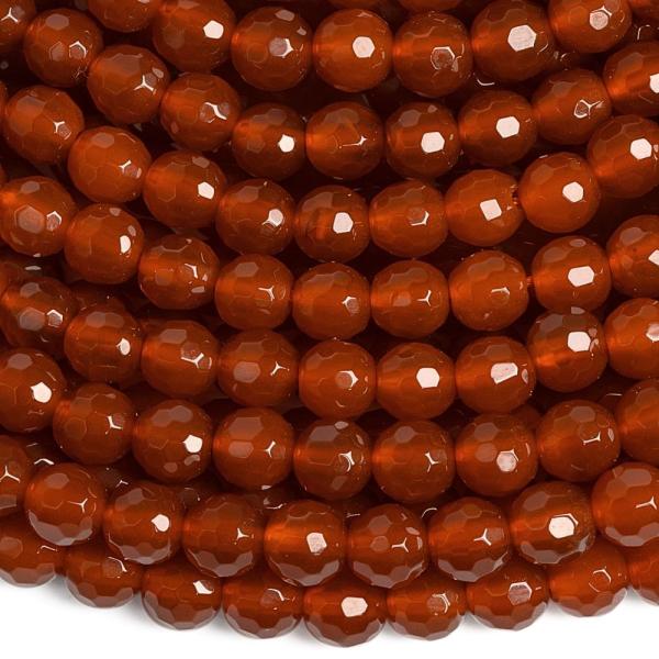 Karneol gyngyk 6 mm csiszolt zsinr