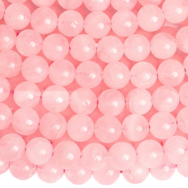 R�zsakvarc gy�ngy�k 8 mm zsin�r