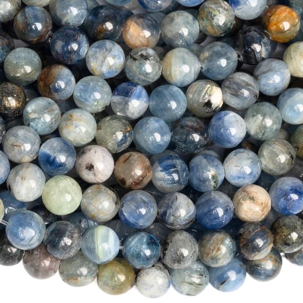 Kianit gy�ngy�k 7 mm kevert sz�nek f�lhossz� zsin�r