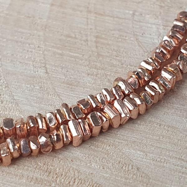 Minigyngyk 1x2 mm Ag925 rzsaarannyal aranyozott