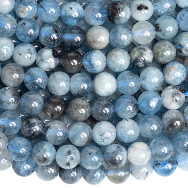 Akvamarin gy�ngy�k 5 mm kevert sz�nek zsin�r