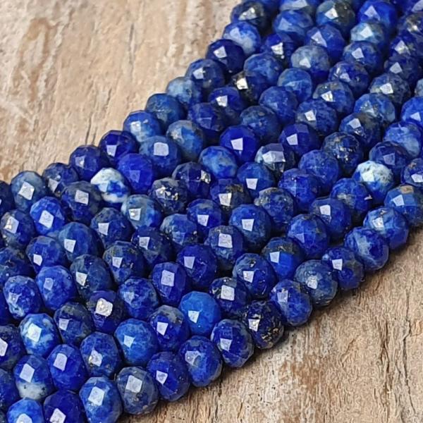 Lpisz lazuli 3x2 mm fnk csiszolt zsinr