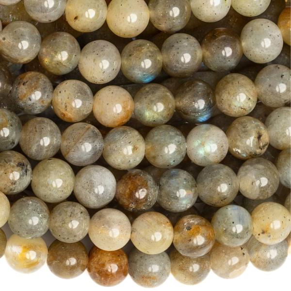 Barna labradorit gy�ngy�k 6 mm zsin�r