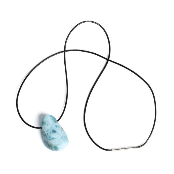 Larimar med�l rozsdamentes kupakkal viaszos zsin�ron