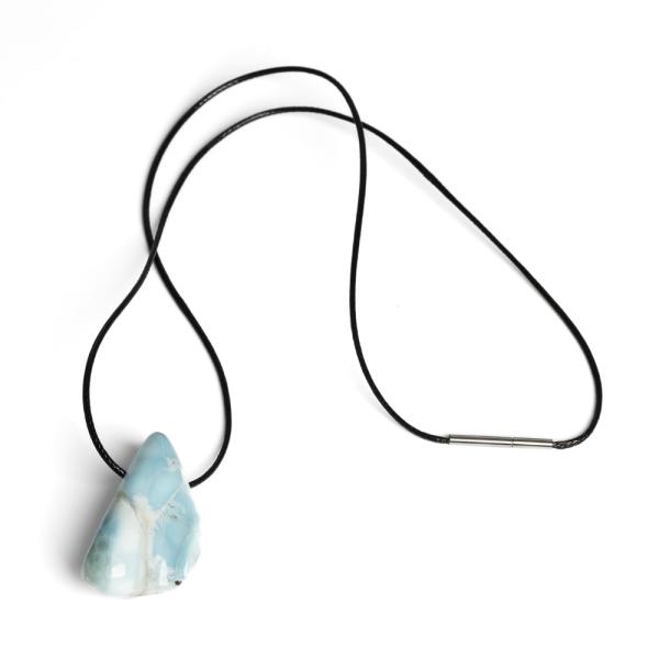 Larimar med�l rozsdamentes kupakkal viaszos zsin�ron