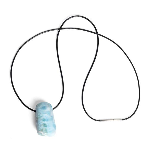 Larimar med�l rozsdamentes kupakkal viaszos zsin�ron