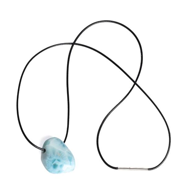 Larimar med�l rozsdamentes kupakkal viaszos zsin�ron