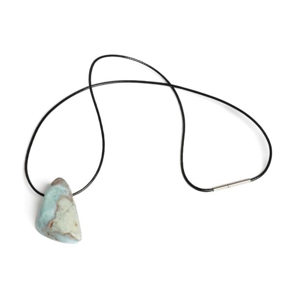 Larimar med�l rozsdamentes kupakkal viaszos zsin�ron