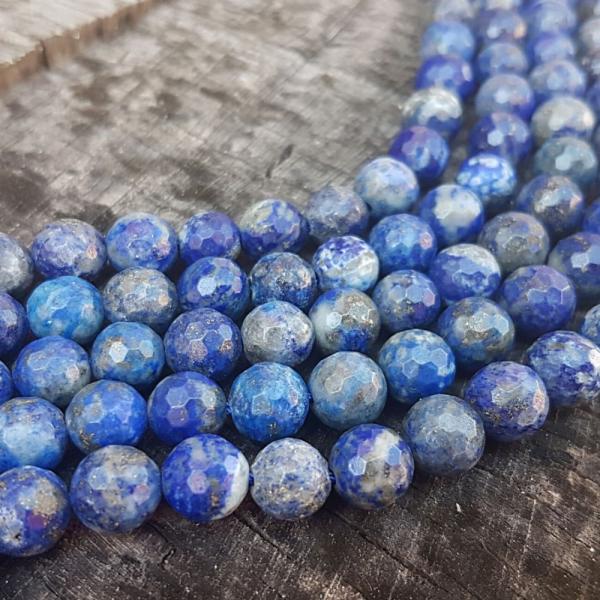 Lpisz lazuli gyngyk 8 mm csiszolt zsinr
