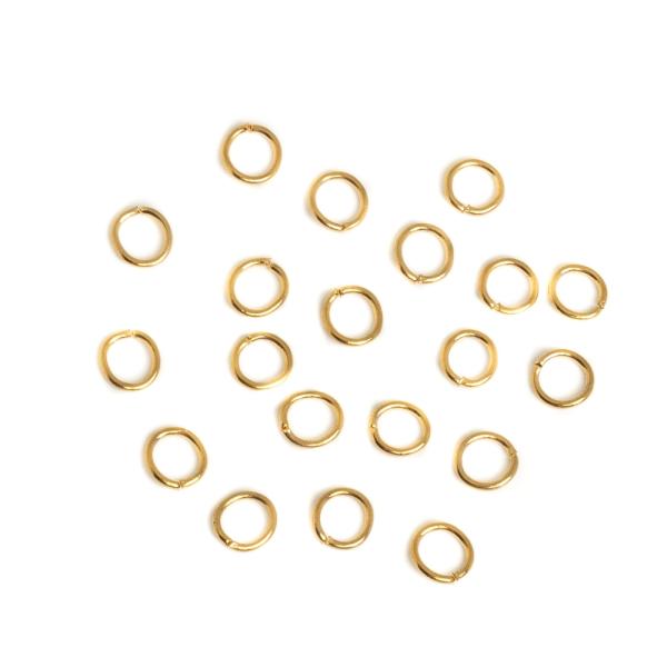 Szerel� karika 4 mm arany s�t�tebb nemesac�l 20 db