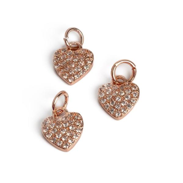 Miniszv medl rzsaarany fehr cirkonnal