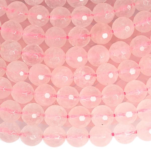 R�zsakvarc light gy�ngy�k 8,5 mm csiszolt zsin�r