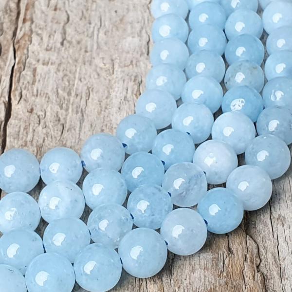 Kvarc gyngyk 8 mm akvamarin utnzat zsinr