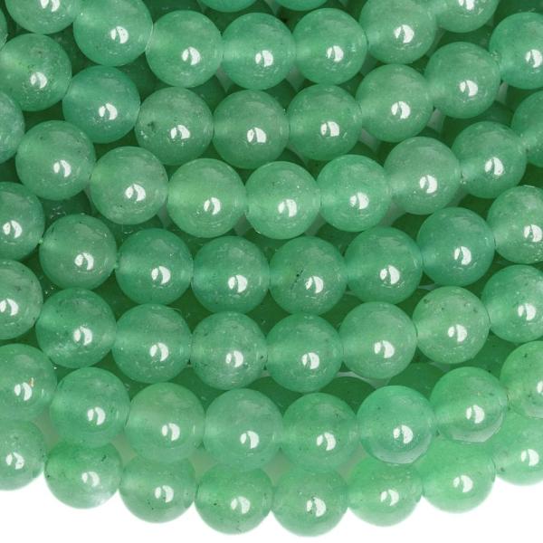 Aventurin z�ld gy�ngy�k 6 mm zsin�r