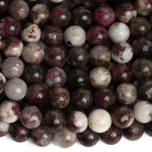 Turmalin lilsszrke gyngyk 8 mm flzsinr