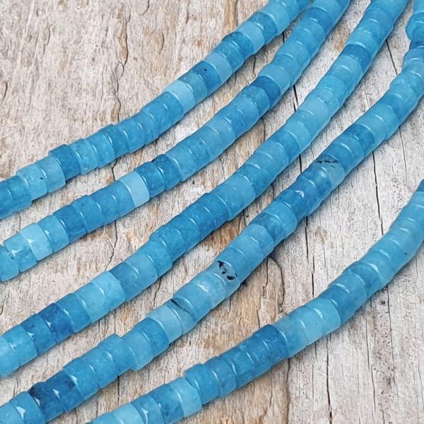 Jadeit kk gyngyk 4x2 mm heishi kztes gyngyk flzsinr