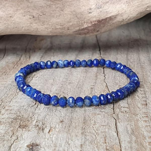 Karkt lpis lazuli 3x4 mm csiszolt rondell