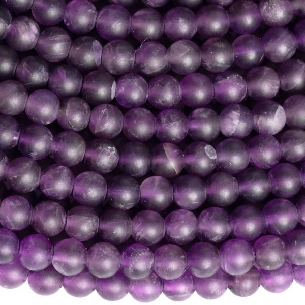 Ametiszt gy�ngy�k 4 mm matt zsin�r
