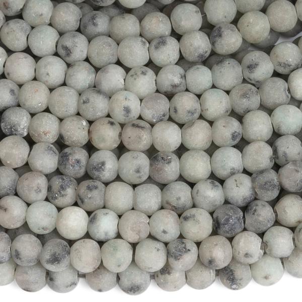 Kivi j�spis gy�ngy�k 4 mm matt zsin�r