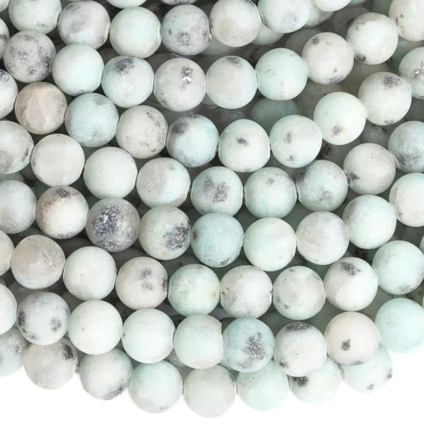 Kivi j�spis gy�ngy�k 6 mm matt zsin�r