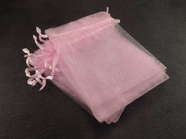 Organza zskocska 10x12 cm halvnyrzsaszn 10 db